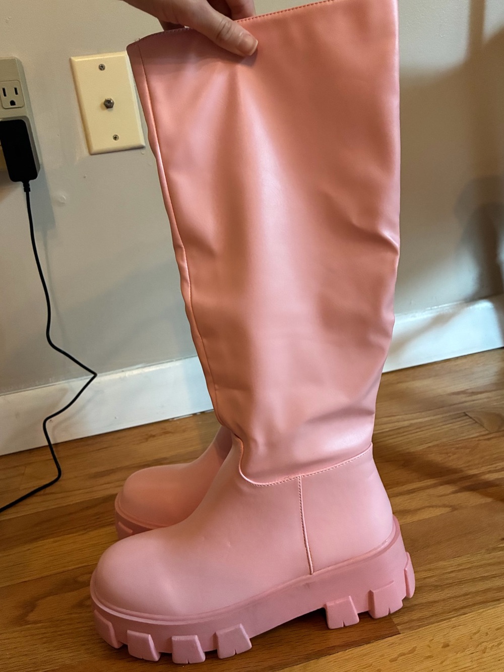 Baby Pink Chunky Boot - Picture 6 of 9